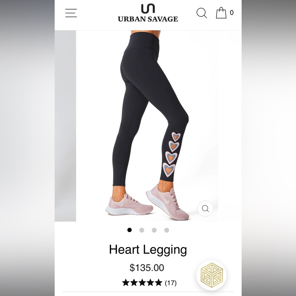 Heart Leggings, size medium